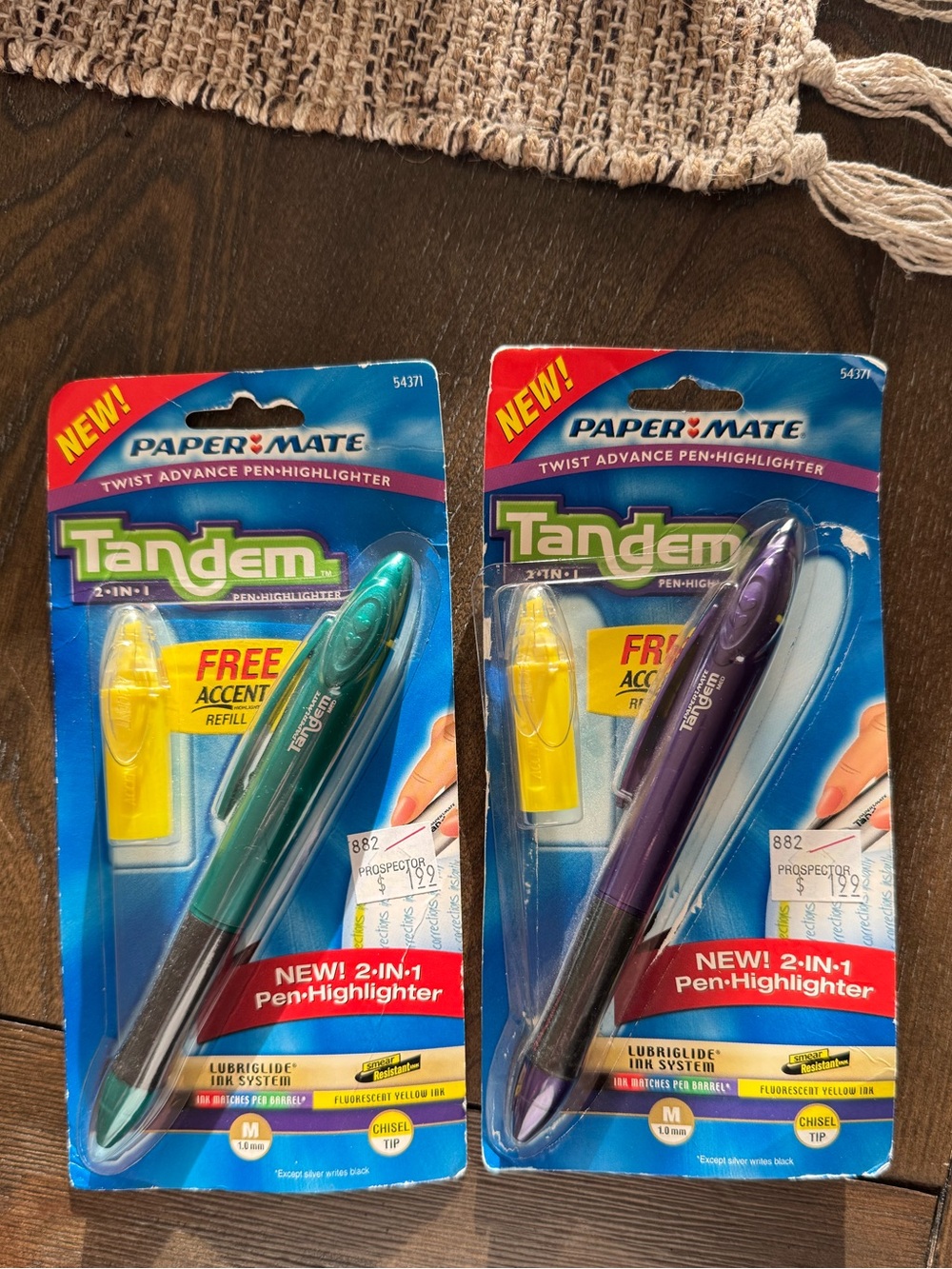 2004 Paper Mate Tandem 2-in-1 Pen-Highlighter Set